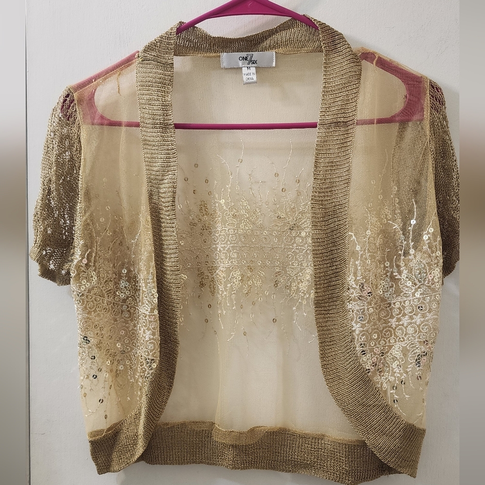 Gold Sheer‎ Sequin Tunic